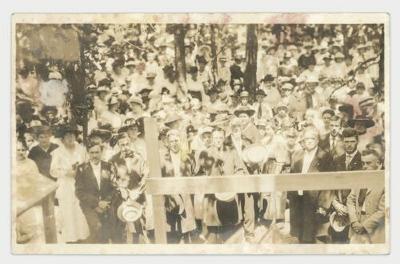 St. Olaf College faculty group photograph postcard