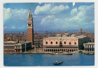 Panorama of Venice postcard