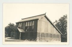 Art barn building postcard