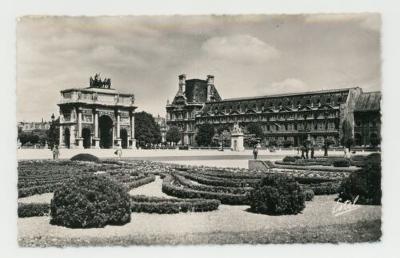 The Tuileries Garden & the Arch of Triumph of the Carrousel postcard