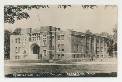 Gymnasium, St. Olaf College postcard