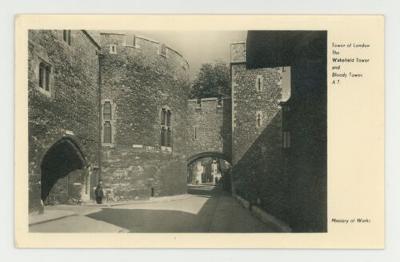 Tower of London, the Wakefield Tower, and Bloody Tower postcard