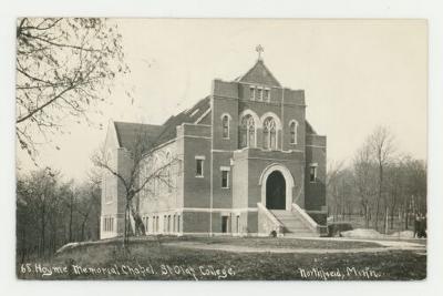 Front view of the Hoyme Memorial Chapel postcard #1