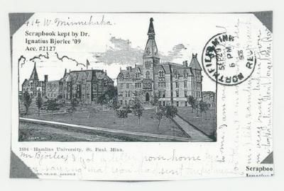 Hamline University campus, St. Paul, Minnesota postcard