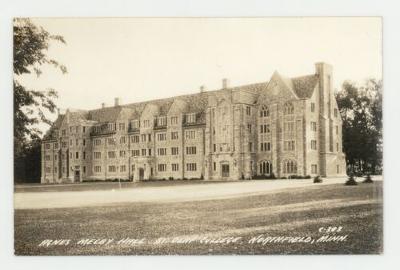 Agnes Mellby Hall, St. Olaf College postcard