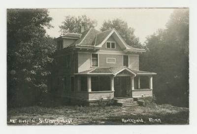 Hospital building St. Olaf College postcard #1