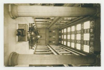 James Jerome Hill Reference Library reading room postcard