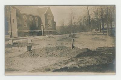 Hoyme Memorial Chapel grounds renovation postcard