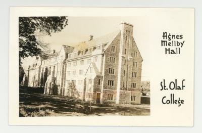 Agnes Mellby Hall, St. Olaf College postcards