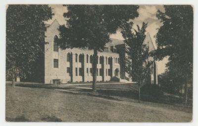 Rolvaag Memorial Library, St. Olaf College side view postcards