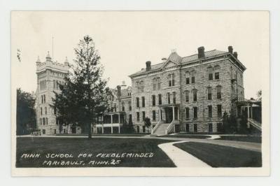 Minnesota school for feeble minded postcard