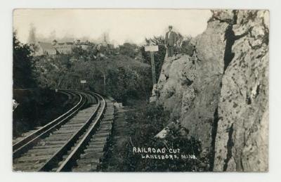 Railroad cut, Lanesboro, Minnesota postcard