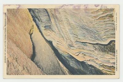 Garden of stalactite formations, Niagra Cave postcard