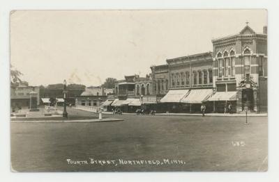 Fourth Street, Northfield, Minnesota postcard