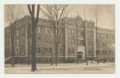Old Mohn hall, St. Olaf College postcards