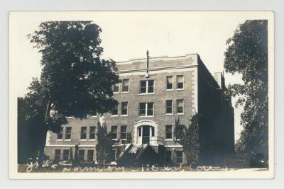 Girls' dormitory Old Mohn Hall postcard