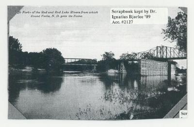 The Forks of the Red and Red Lake Rivers postcard