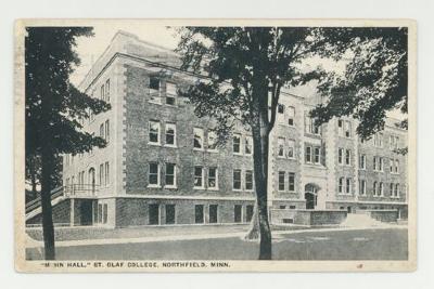 "Mohn Hall", St. Olaf College, Northfield, Minnesota postcard