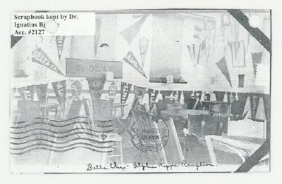 Delta Chi-Alpha Kappa reception postcard