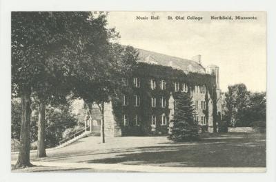 Music Hall at St. Olaf College postcard