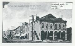 Building in which the first national bank was located during the James and Younger Brothers raid