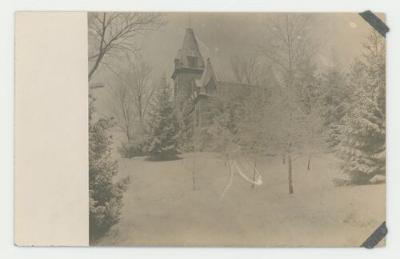 Winter scene postcard