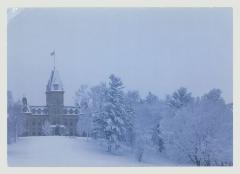 Old Main in the winter postcard