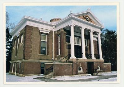 Steensland Hall in the winter postcards