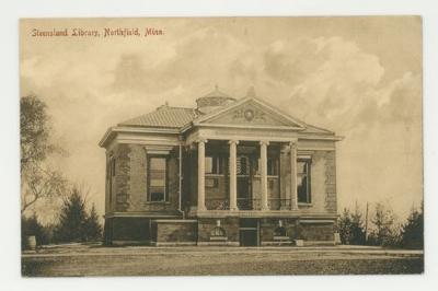 Early view of Steensland Library postcard