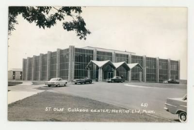 St. Olaf Center roundabout postcard