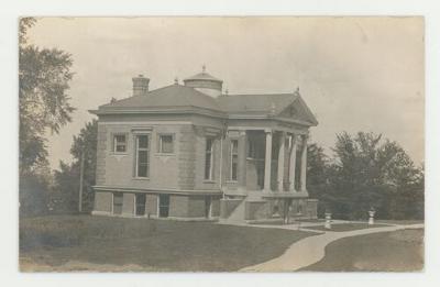 Side view of Steensland Library postcards