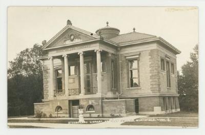 Steensland Library side view postcard