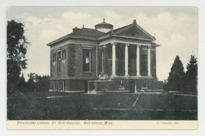 Steensland Library, St. Olaf College postcard