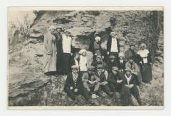 St. Olaf College student at Sandy Rock, Heath Creek postcard