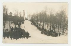 Ski hill postcard